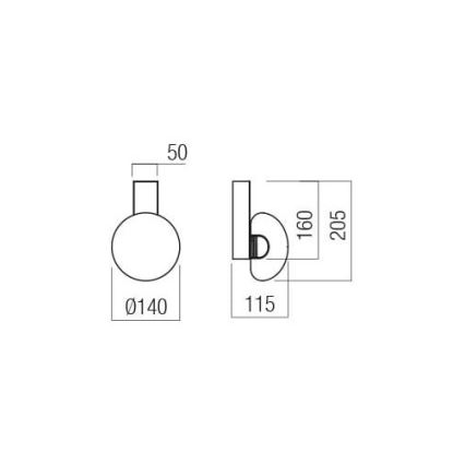 Redo 01-3240 - LED Nástenné svietidlo SINCLAIR LED/6,5W/230V CRI 93 IP21 čierna