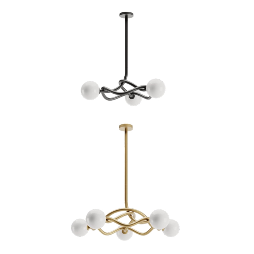 Redo 01-3257 - Luster na tyči CONFUSIO 3xE14/28W/230V pr. 76 cm čierna