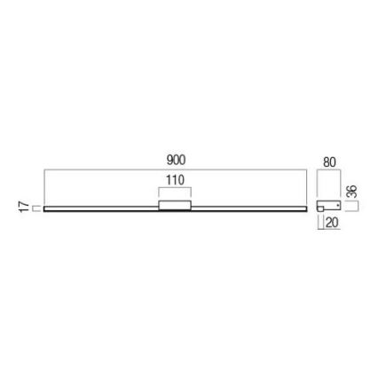 Redo 01-3271 - LED osvetlenie zrkadla do kúpeľne ASTON LED/18W/230V 3000/4000K 90 cm CRI 90 IP44 biela
