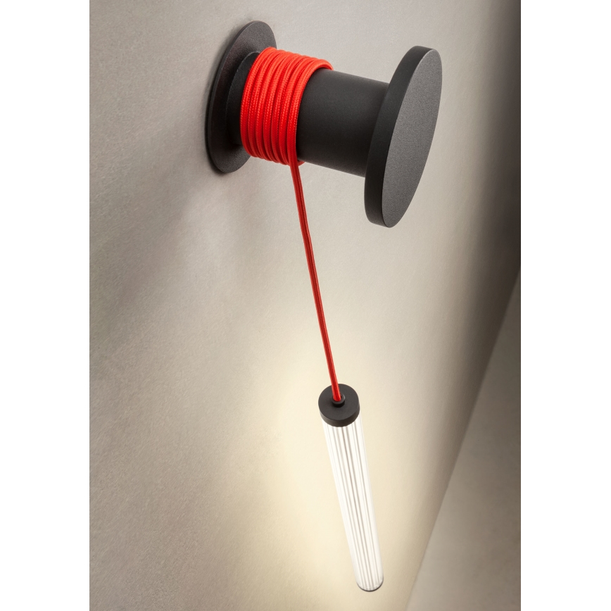 Redo 01-3302 - stmievateľná nástenná LED lampa SWING LED/9W/230V 3000/4000K CRI 90 čierna