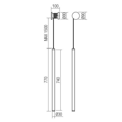 Redo 01-3304 - Stmievateľné LED nástenné svietidlo SWING LED/16W/230V 3000/4000K CRI 90 čierne