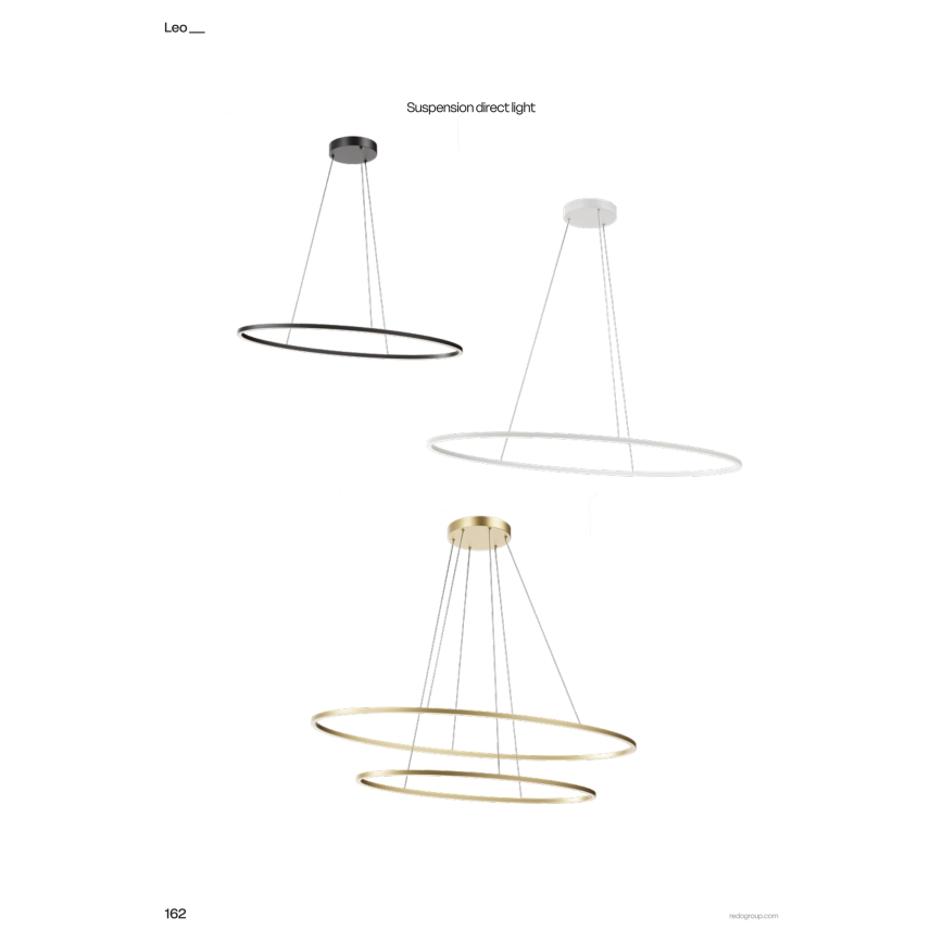 Redo 01-3337 - Stmievateľný LED luster na lanku LEO LED/48W/230V 3000/4000K CRI 90 40x95 cm biela