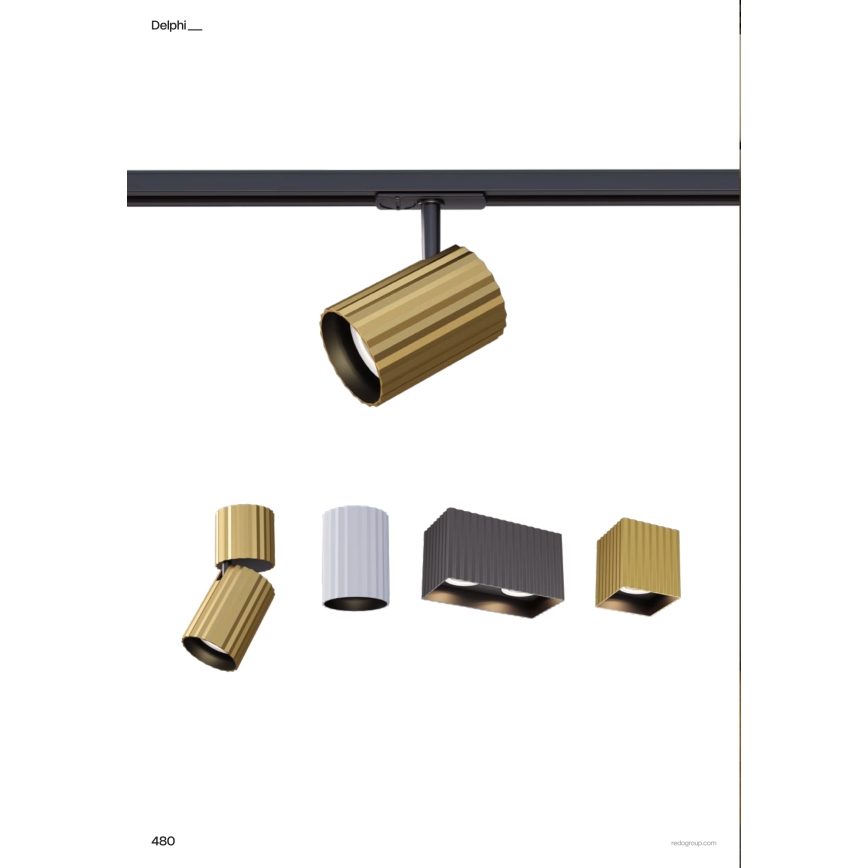 Redo 01-3408 - Bodové svietidlo DELPHI 1xGU10/7W/230V 8,1x8,1 cm zlaté