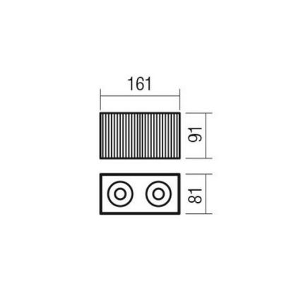 Redo 01-3410 - Bodové svietidlo DELPHI 2xGU10/7W/230V 16,1x8,1 cm biele