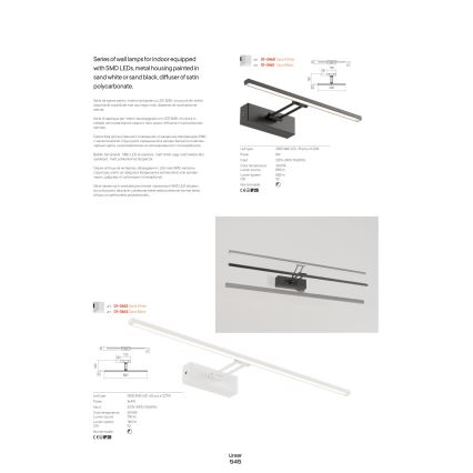 Redo 01-3461 - LED Obrazové svietidlo LINEAR LED/8W/230V 35 cm CRI 92 čierna