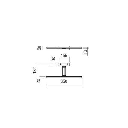 Redo 01-3461 - LED Obrazové svietidlo LINEAR LED/8W/230V 35 cm CRI 92 čierna