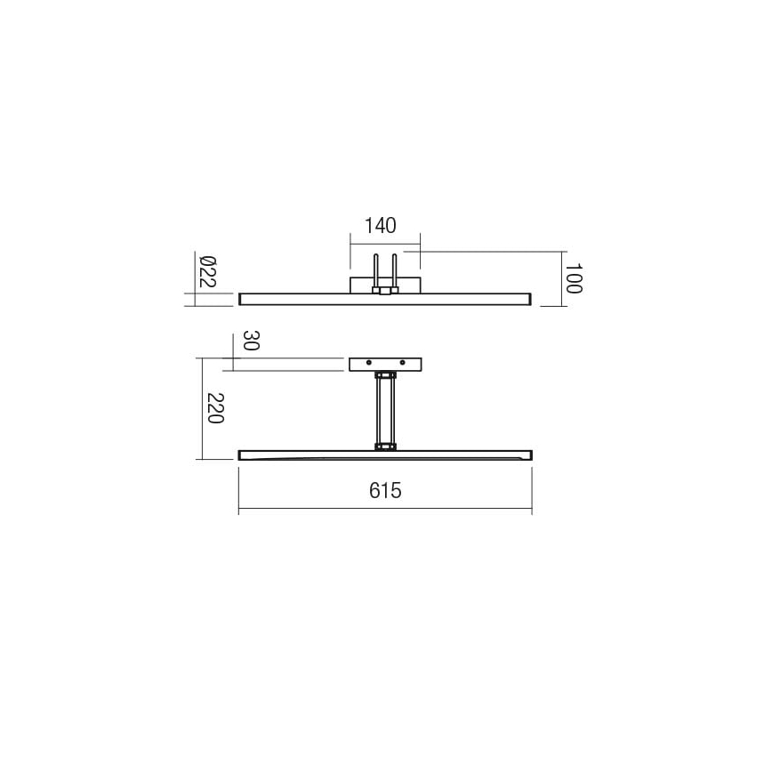 Redo 01-3473 - LED Obrazové svietidlo IKON LED/16,4W/230V 61,5 cm CRI 92 mosadz