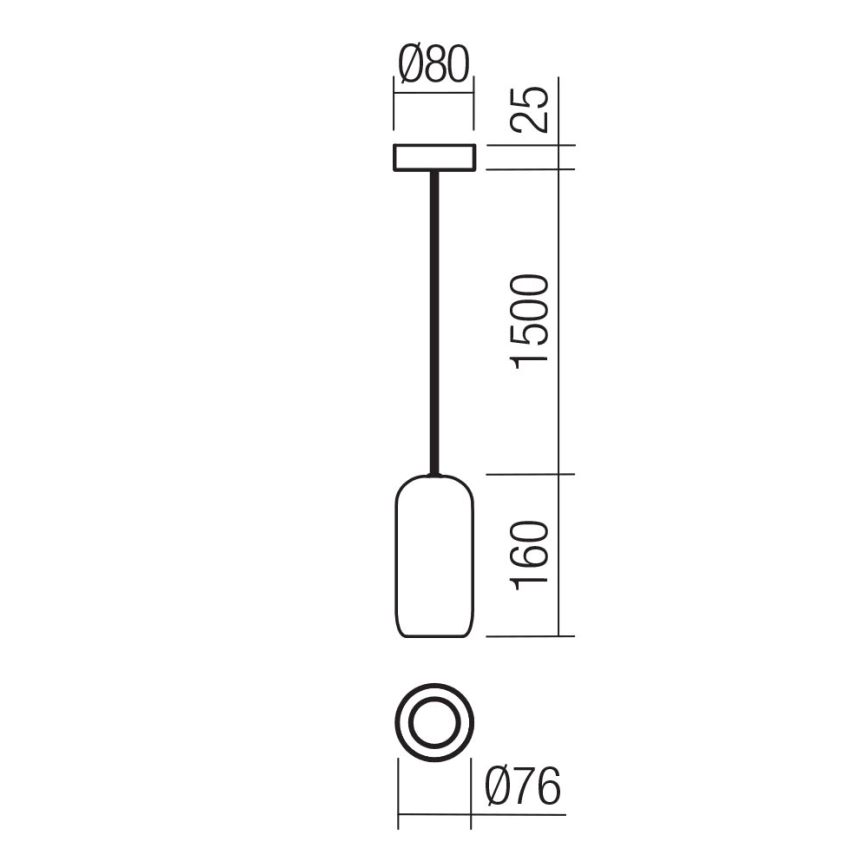 Redo 01-3476 - Luster na lanku BOOM 1xGU10/10W/230V pr. 7,6 cm hnedá