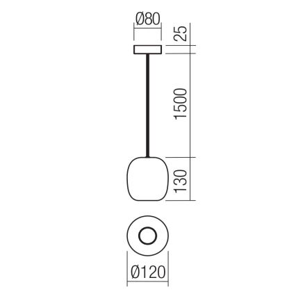Redo 01-3479 - Luster na lanku BOOM 1xGU10/10W/230V pr. 12 cm hnedá