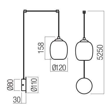 Redo 01-3484 - LED nástenné svietidlo KHADI LED/6W/230V CRI 90 Ø 12 cm čierna/dýmová