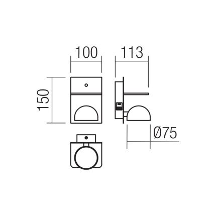 Redo 01-3491 - LED Nástenné bodové svietidlo SEIBI LED/7W/230V USB CRI 90 biela