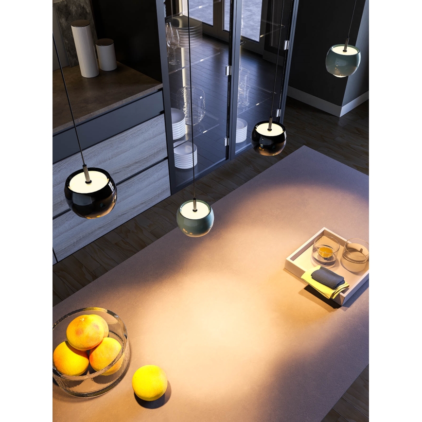 Redo 01-3549 - LED Luster na lanku AVES LED/12W/230V pr. 9,6 cm CRI 90 šedá
