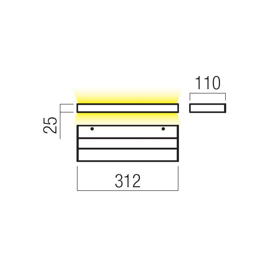 Redo 01-3552 - LED Nástenné svietidlo SEED LED/15W/230V biela