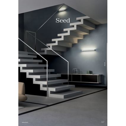 Redo 01-3555 - LED Nástenné svietidlo SEED LED/30W/230V čierna