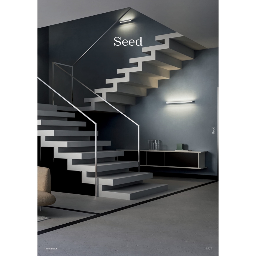 Redo 01-3555 - LED Nástenné svietidlo SEED LED/30W/230V čierna