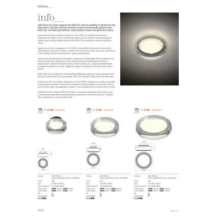 Redo 01-3588 - LED Stropné svietidlo SOLERA LED/18W/230V pr. 25 cm CRI 93 3000/4000K šedá