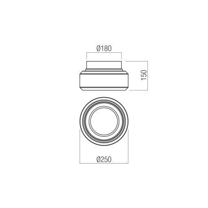 Redo 01-3588 - LED Stropné svietidlo SOLERA LED/18W/230V pr. 25 cm CRI 93 3000/4000K šedá