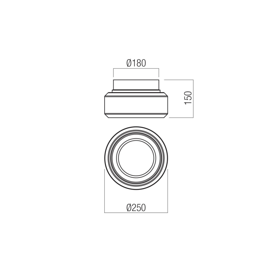 Redo 01-3588 - LED Stropné svietidlo SOLERA LED/18W/230V pr. 25 cm CRI 93 3000/4000K šedá
