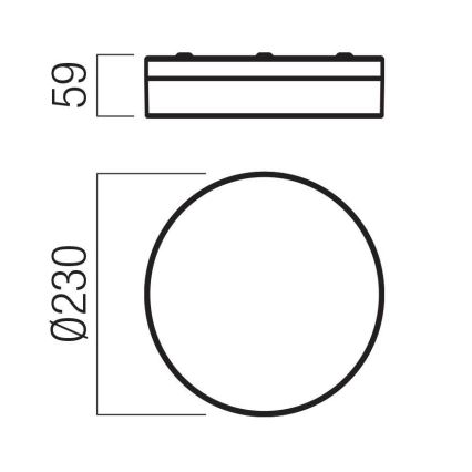 Redo 01-3731 - LED Kúpeľňové stropné svietidlo FRISBI LED/12W/230V pr. 23 cm CRI 90 3000/4000K IP44 biela