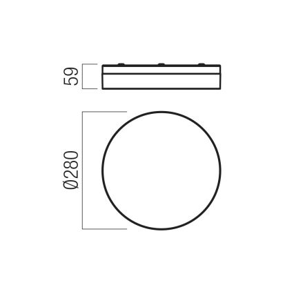 Redo 01-3732 - LED Kúpeľňové stropné svietidlo FRISBI LED/18W/230V pr. 28 cm CRI 90 3000/4000K IP44 biela