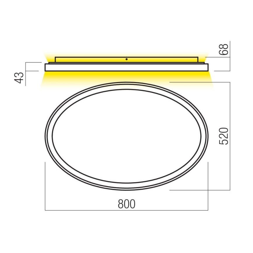 Redo 01-3809 - LED stmievateľné stropné svietidlo NOBU LED/80W/230V 3000/4000K CRI 90 biela
