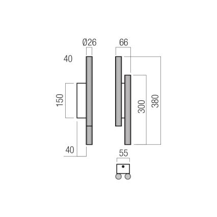 Redo 01-3851 - LED nástenné svietidlo NIKOS 4xLED/4W/230V CRI 90 zlaté