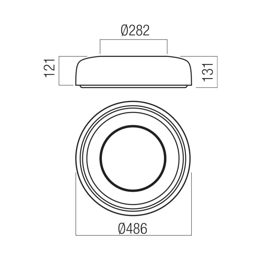 Redo 01-3940 - LED stropné svietidlo DIP LED/30W/230V 2700/3000/4000/5000/6500K CRI 90 priemer 48,6 cm biela