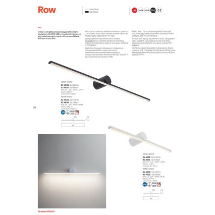 Redo 01-4034 - LED Kúpeľňové osvetlenie zrkadla ROW LED/18W/230V 90 cm IP44 biela