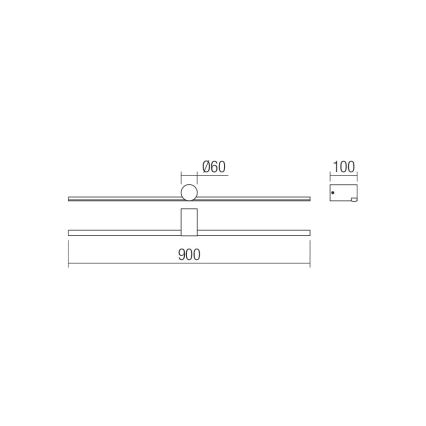 Redo 01-4034 - LED Kúpeľňové osvetlenie zrkadla ROW LED/18W/230V 90 cm IP44 biela
