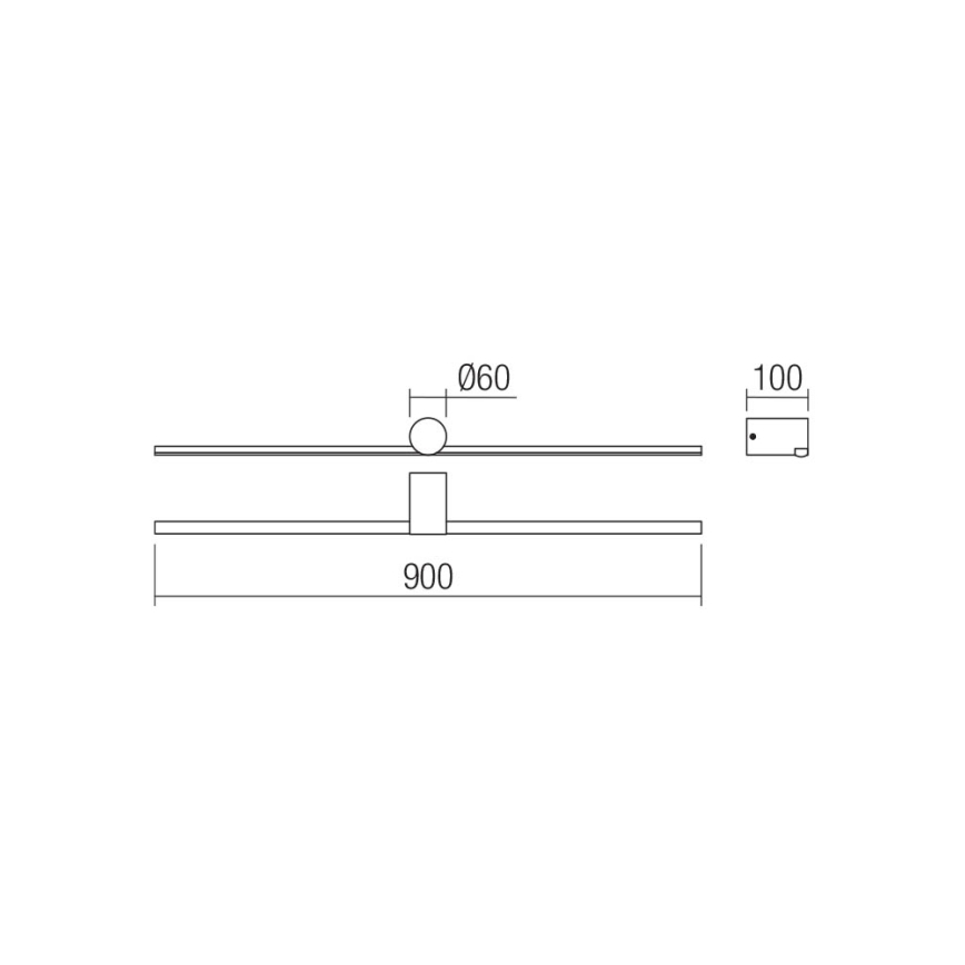 Redo 01-4034 - LED Kúpeľňové osvetlenie zrkadla ROW LED/18W/230V 90 cm IP44 biela