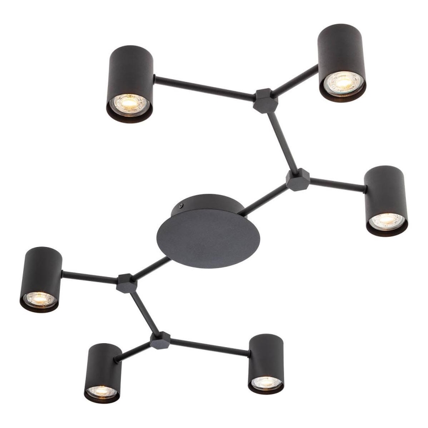 Redo 01-4048 - Bodové svietidlo WEBB 6xGU10/10W/230V čierna