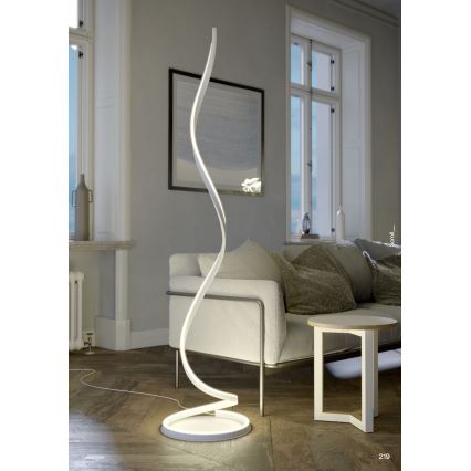 Redo 01-4281 - LED Stmievateľná stojacia lampa SCROLL LED/30W/230V 3000K/4000K/6000K CRI 90 biela