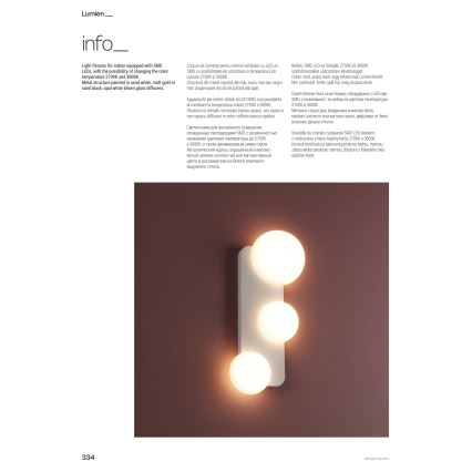 Redo 01-4332 - LED stropné svietidlo LUMIEN 4xLED/26W/230V 2700/3000K CRI 90 biela/zlatá