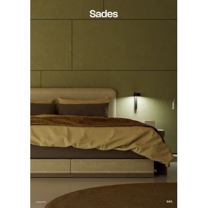 Redo 01-4643 - LED nástenné svietidlo SADES LED/6W/230V CRI 90 USB čierne