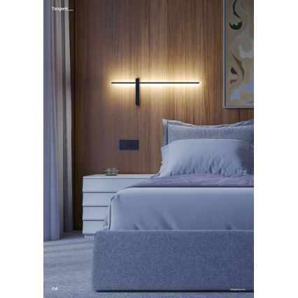 Redo 01-4673 - LED Nástenné svietidlo TANGENT LED/6W/230V 2700/2850/3000K 73 cm CRI 90 čierna