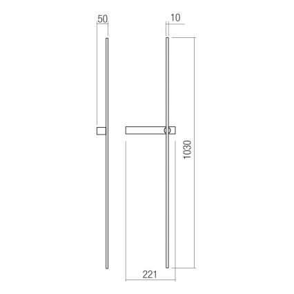 Redo 01-4674 - LED nástenné svietidlo TANGENT LED/9W/230V 2700/2850/3000K CRI 90 zlatá