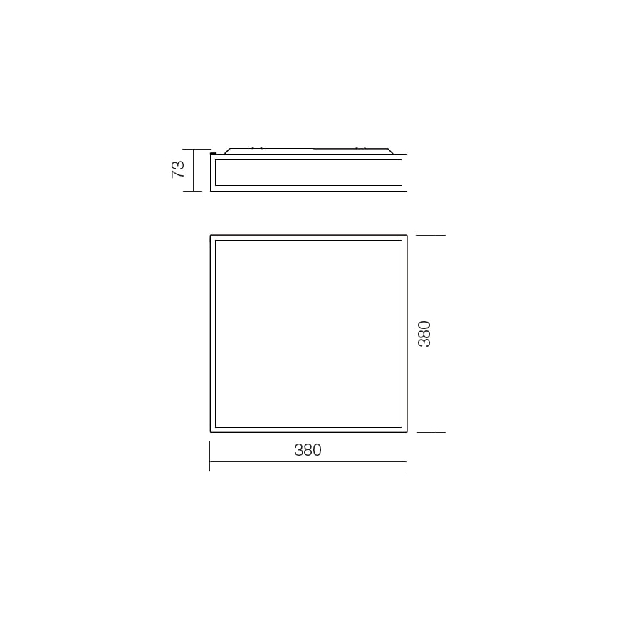 Redo 01-706 - Kúpeľňové stropné svietidlo EGO 4xE27/60W/230V 38x38 cm IP44