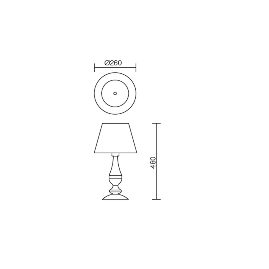 Redo 02-713 - Stolná lampa FABIOLA 1xE27/28W/230V