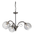 Redo 02-972 - Luster na reťazi ASPERA 3xE14/28W/230V priemer 52 cm čierny
