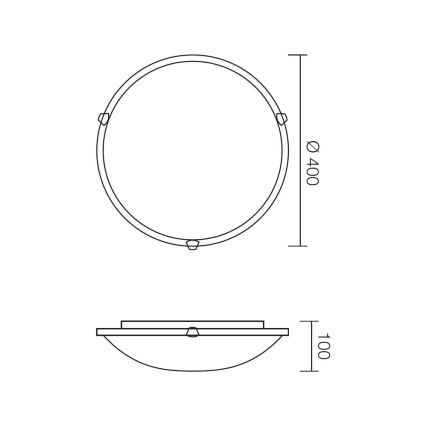Redo 05-391 - Stropné svietidlo VIRGINIA 2xE27/42W/230V priemer 40 cm krémové