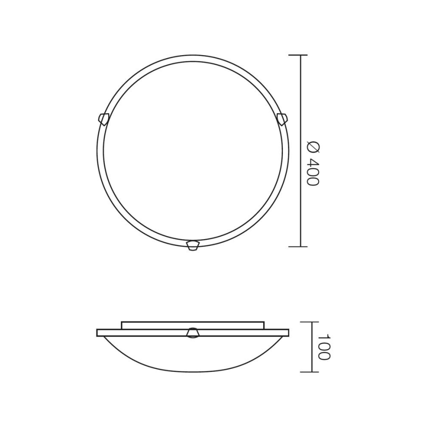 Redo 05-391 - Stropné svietidlo VIRGINIA 2xE27/42W/230V priemer 40 cm krémové