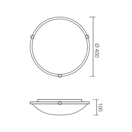 Redo 05-393 - Stropné svietidlo VIRGINIA 2xE27/42W/230V priemer 40 cm sivé
