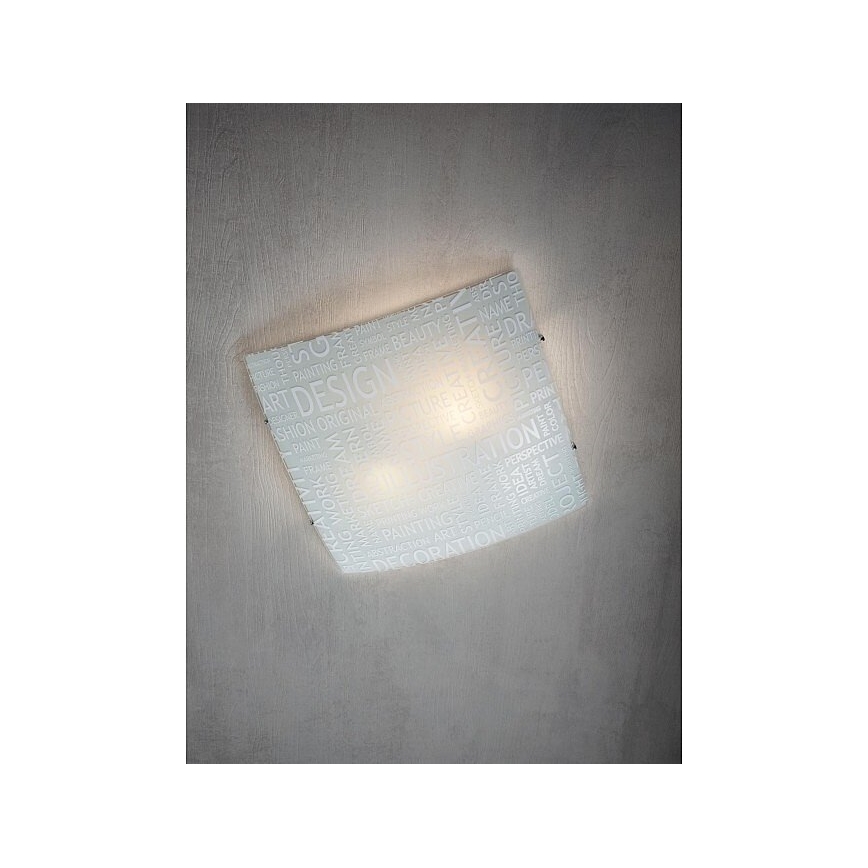 Redo 05-818 - Stropné svietidlo NOTES 2xE27/42W/230V 39x39 cm biela