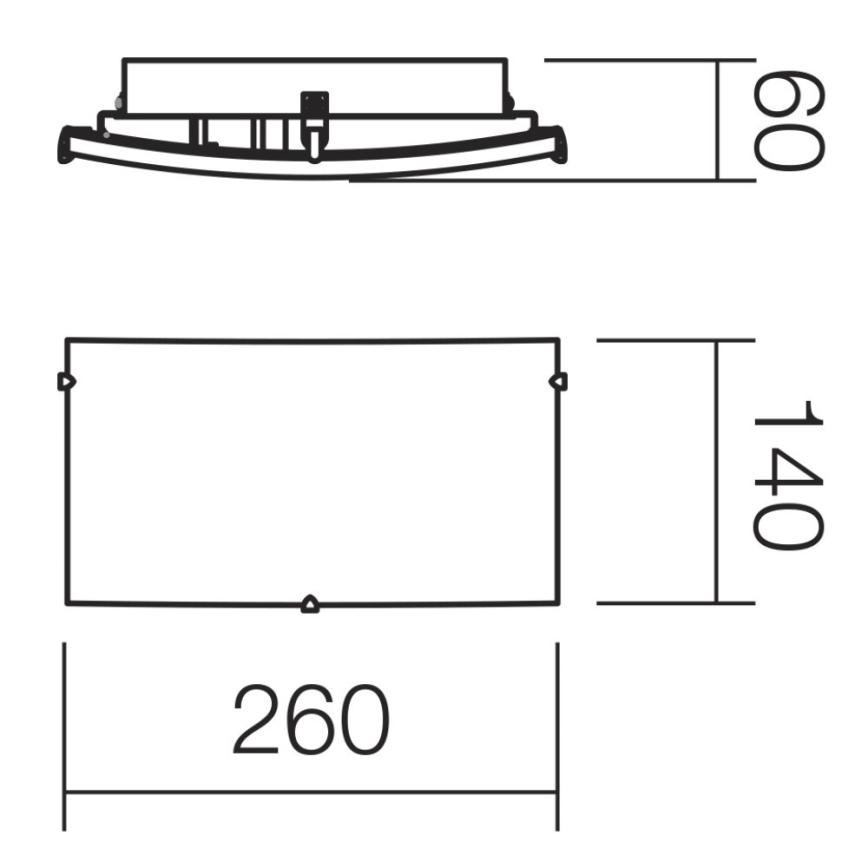 Redo 05-903 - Stropné svietidlo ISIDE 1xE27/42W/230V priehľadné