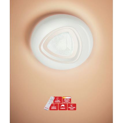 Redo 05-919 - LED stmievateľné stropné svietidlo GALAX LED/48W/230V 3000-6500K Wi-Fi Tuya priemer 48 cm biele + diaľkové ovládanie