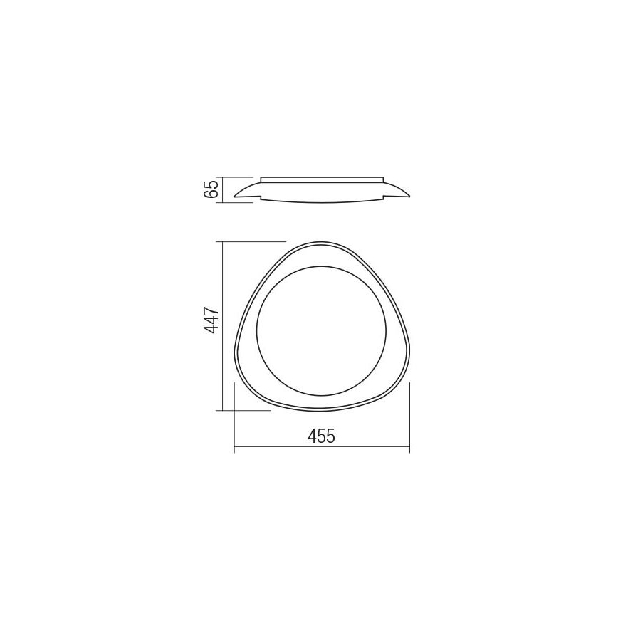 Redo 05-922 - LED Stropné svietidlo VERENA LED/24W/230V antracit