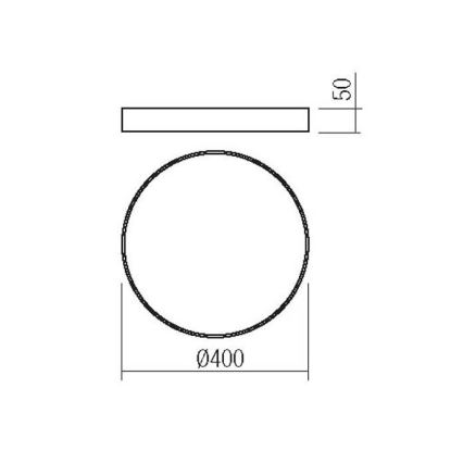 Redo 05-933 - LED Stropné svietidlo KNOB LED/36W/230V 3000K-6500K 40 cm čierna