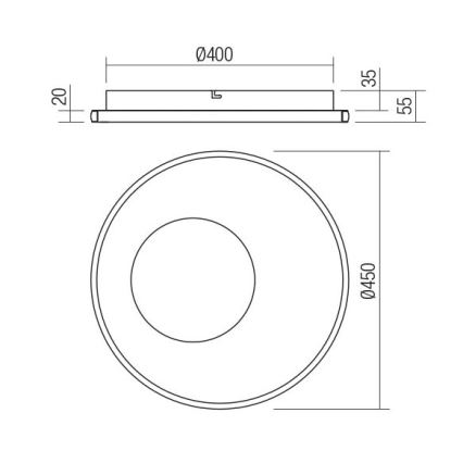 Redo 05-959 - LED Stmievateľné stropné svietidlo SINTESI LED/45W/230V pr. 45 cm 3000-6000K + diaľkové ovládanie