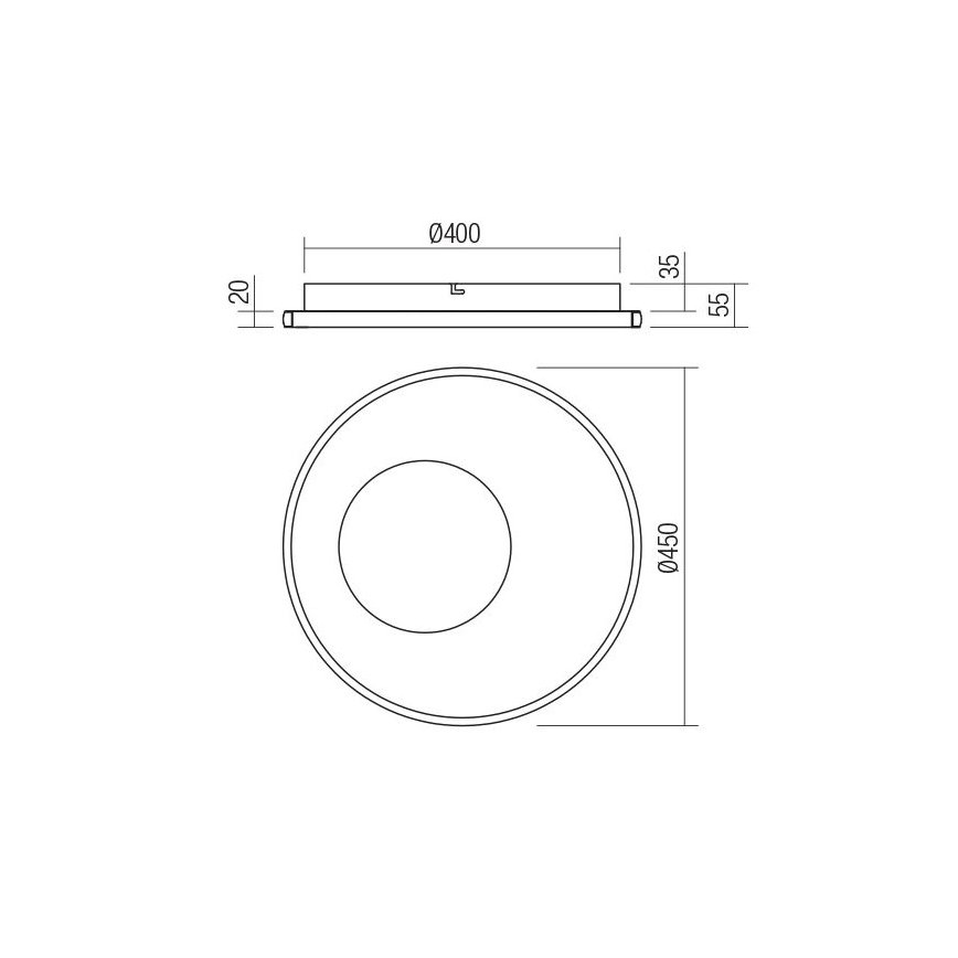 Redo 05-959 - LED Stmievateľné stropné svietidlo SINTESI LED/45W/230V pr. 45 cm 3000-6000K + diaľkové ovládanie