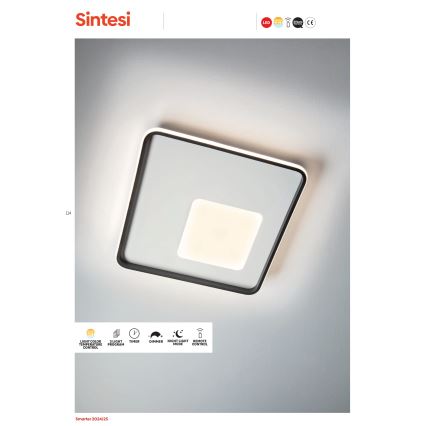Redo 05-961 - LED Stmievateľné stropné svietidlo SINTESI LED/53W/230V 45x45 cm 3000-6000K + diaľkové ovládanie